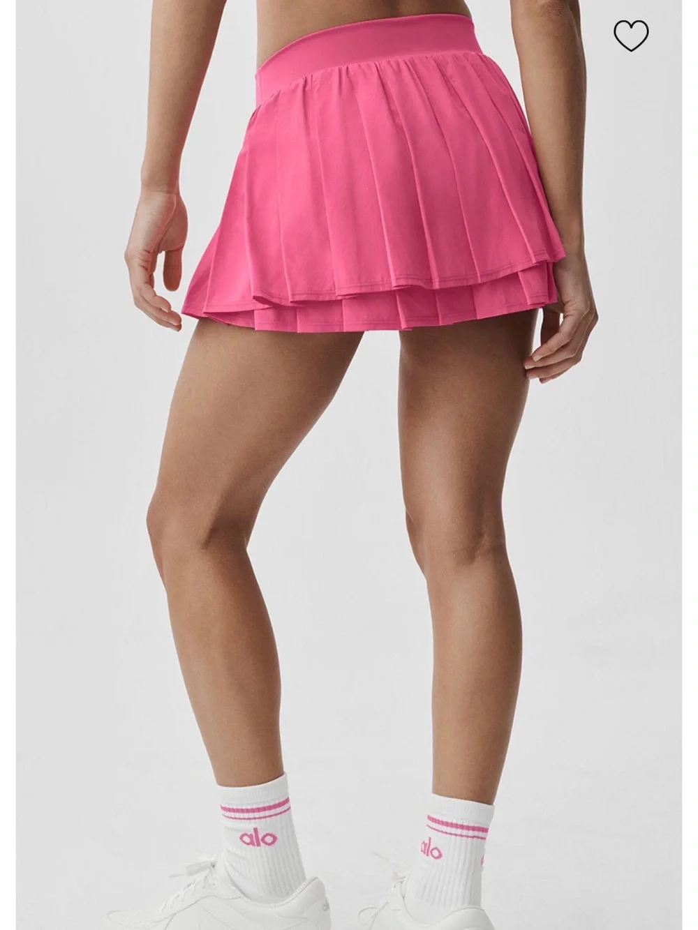 NWT Alo Yoga Double or Nothing Tennis Skirt Paradise Pink S